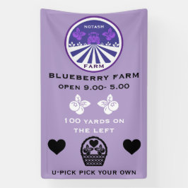 U-Pick Blueberry Farm Werbeaktion Banner