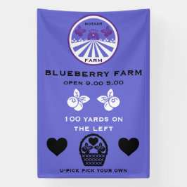 U-Pick Blueberry Farm Werbeaktion Banner