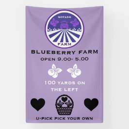 U-Pick Blueberry Farm Werbeaktion Banner