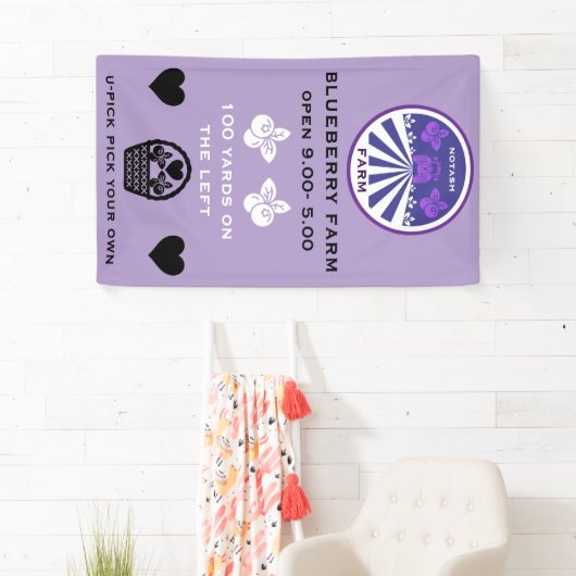 U-Pick Blueberry Farm Werbeaktion Banner (Insitu)