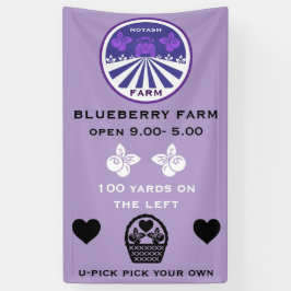 U-Pick Blueberry Farm Werbeaktion Banner