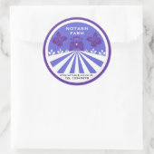 U-Pick Blueberry Farm Werbeaktion Runder Aufkleber (Tasche)