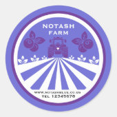 U-Pick Blueberry Farm Werbeaktion Runder Aufkleber (Vorderseite)