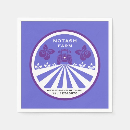 U-Pick Blueberry Farm Werbeaktion Serviette (Vorderseite)