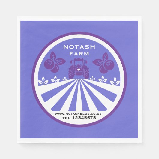 U-Pick Blueberry Farm Werbeaktion Serviette (Vorderseite)