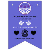 U-Pick Blueberry Farm Werbeaktion Wimpelkette (Zweite Fahne)