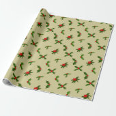 U Pick Color/ Christmas Holiday Holly Berries Geschenkpapier (Ungerollt)