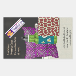 U Pick Color/Country Burlap Black Board Chale Rechteckiger Aufkleber