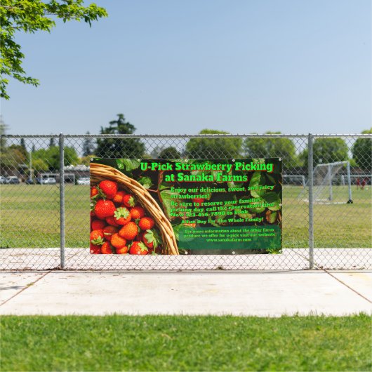 U-Pick-Erdbeerfarm Berry Picking anpassen Banner (Insitu)