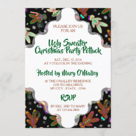 U-Pick Farbe/ Lebkuchen Menschen & Schneeflocken Einladung