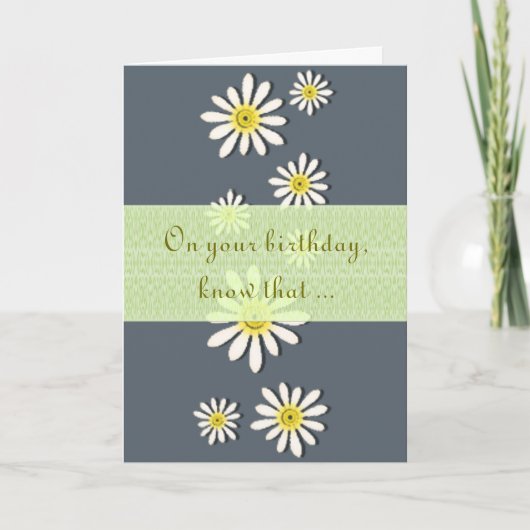 U-Pick Farbe/ Whimsikale Wildblume Daisy Sprinkles Karte (Vorderseite)