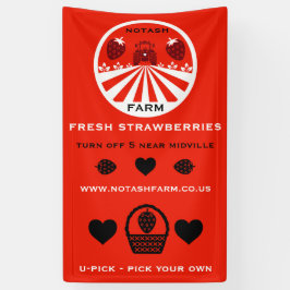 U-Pick Strawberry Farm Werbeaktion Banner