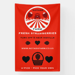 U-Pick Strawberry Farm Werbeaktion Banner