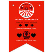 U-Pick Strawberry Farm Werbeaktion Wimpelkette (Zweite Fahne)