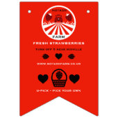 U-Pick Strawberry Farm Werbeaktion Wimpelkette (Erste Fahne)