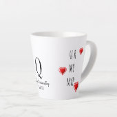 U R MY MVP Modernes Christliches Valentinmonogramm Milchtasse (Rechte Ecke)