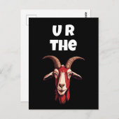 U R Ziege Postkarte (Vorne/Hinten)