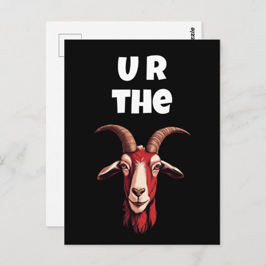 U R Ziege Postkarte (Vorne/Hinten)