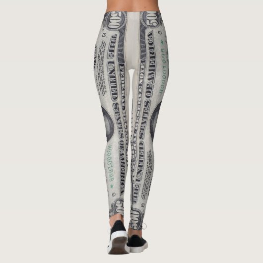U.S. 500 Dollar Star Note Front  Leggings (Rückseite)