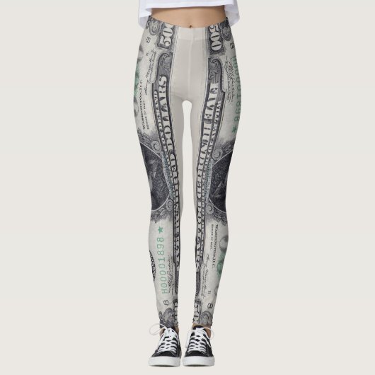 U.S. 500 Dollar Star Note Front  Leggings (Vorderseite)