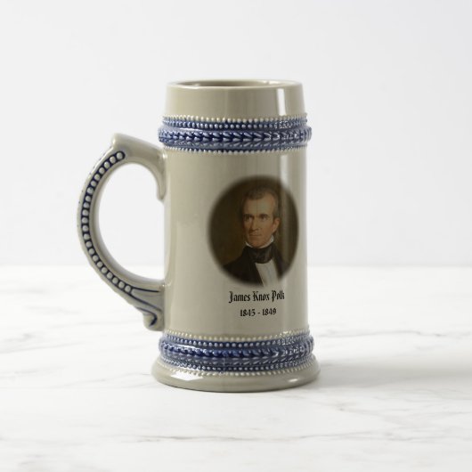 U.S.A. 11. Präsident (sammelbare Tasse) Bierglas (Links)