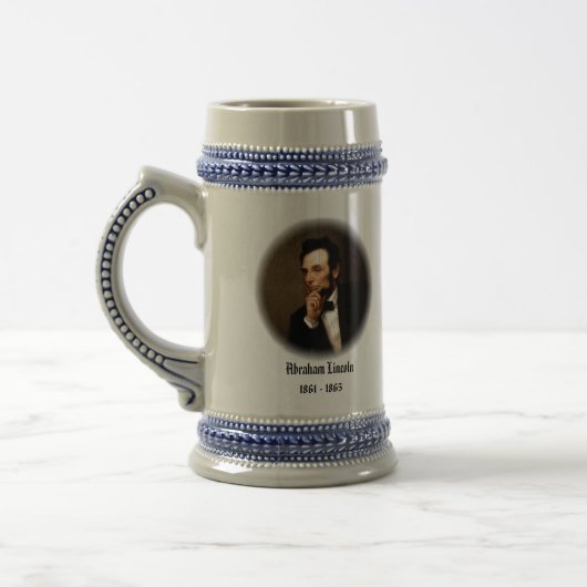 U.S.A. 16. Präsident (sammelbare Tasse) Bierglas (Links)