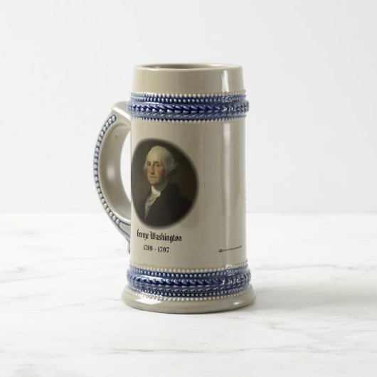 U.S.A. 1. Präsident (sammelbare Tasse) Bierglas (Vorderseite Links)