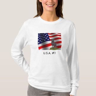 U.S.A. #1 schwarzes Labrador Retriever-Shirt T-Shirt