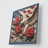 U.S.A. 250th Anniversary Commemorative Quadratische Wanduhr (Winkel)