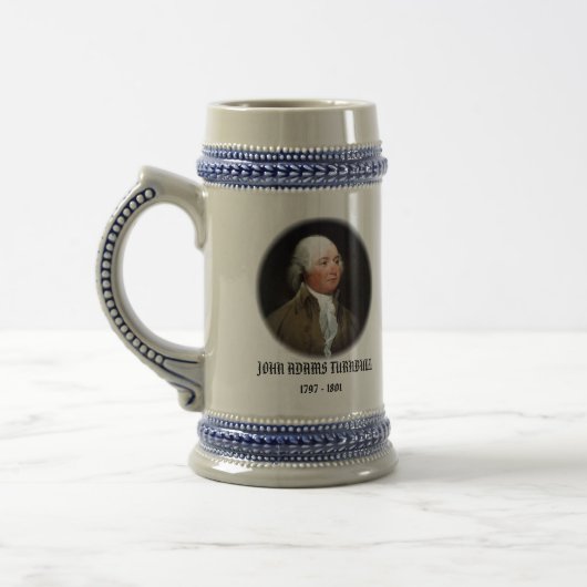 U.S.A. 2. Präsident (sammelbare Tasse) Bierglas (Links)
