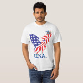 "U.S.A." American Eagle Monogramm T-Shirt (Vorne ganz)