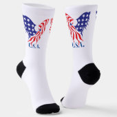 "U.S.A." Amerikanischer Adler Socken (Gewinkelt)