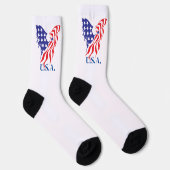 "U.S.A." Amerikanischer Adler Socken (Rechts)