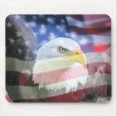 U.S.A. Eagle u. Flagge Mousepad (Vorne)