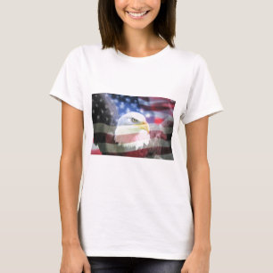U.S.A. Eagle u. Flagge T-Shirt