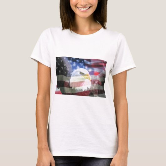 U.S.A. Eagle u. Flagge T-Shirt (Vorderseite)
