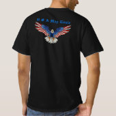 U S a Flag Eagle Bird Flying Art Print Design T-Shirt (Rückseite)