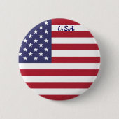 U.S.A. Flag Round Button (Vorderseite)
