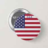 U.S.A. Flag Round Button (Vorne & Hinten)