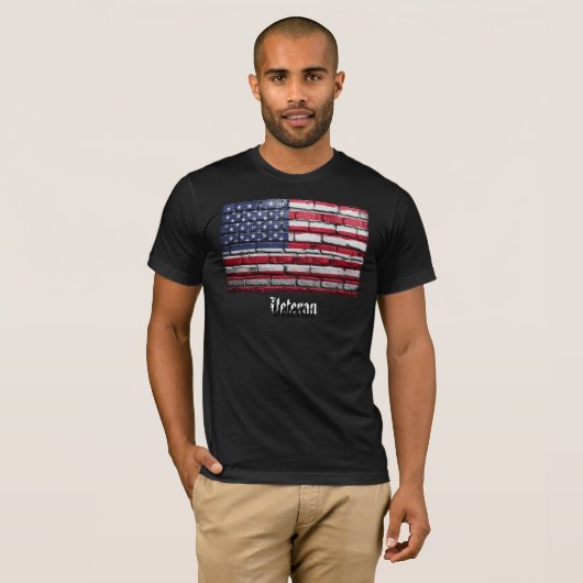 U.S.A. Flag Veteran T-Shirt (Vorne ganz)