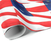 U.S.A. Flagge Geschenkpapier (Rolleneckpunkt)