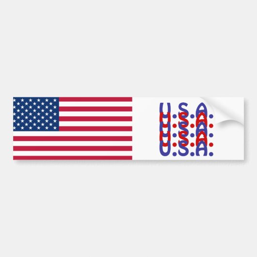 U.S.A. Flaggen-Autoaufkleber Autoaufkleber (Vorne)