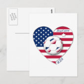 "U.S.A." Fußball-Team Fútbol de Estados Unidos 201 Postkarte (Vorne/Hinten)