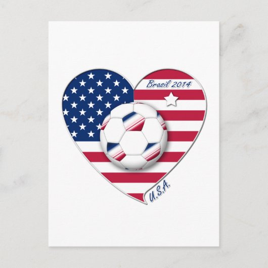 "U.S.A." Fußball-Team Fútbol de Estados Unidos 201 Postkarte (Vorderseite)