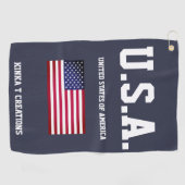 U.S.A. Kinka T Kreationen Golfhandtuch (Horizontal)