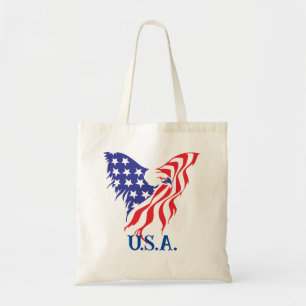 "U.S.A." Monogramm patriotische Tragetasche
