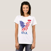 "U.S.A." Monogramm T-Shirt (Vorne ganz)