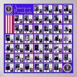 U.S.A. PRÄSIDENTEN BLUE A/567 POSTER
