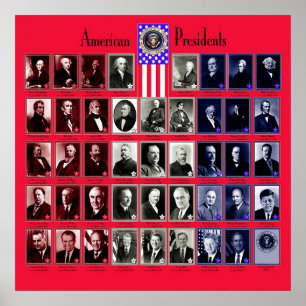 U.S.A. PRÄSIDENTEN RED C/563 POSTER