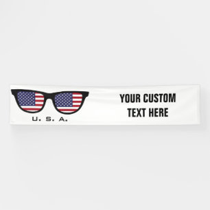 U.S. A. Shades benutzerdefinierte Text- und Farbba Banner